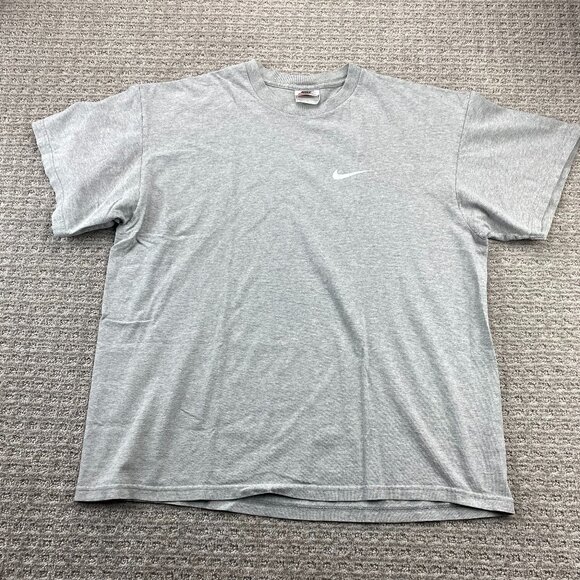 Vintage 90s Nike T-Shirt Men Large L Gray Just Do It Spell Out Graphic Print - Picture 2 of 11